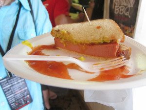 Smoked Bologna sandwich at Payne's.