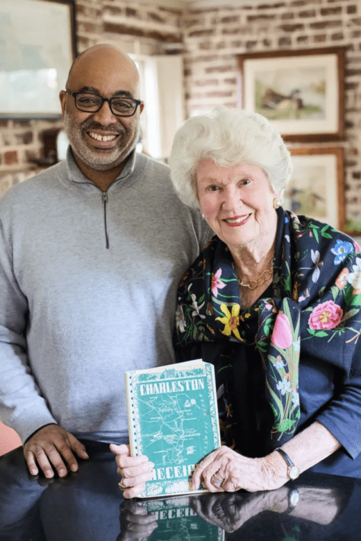 Writer Adrian Miller with Vereen Coen, author of "Charleston Receipts" in her home in Charleston, South Carolina. Photo Credit: Peter Frank Edwards